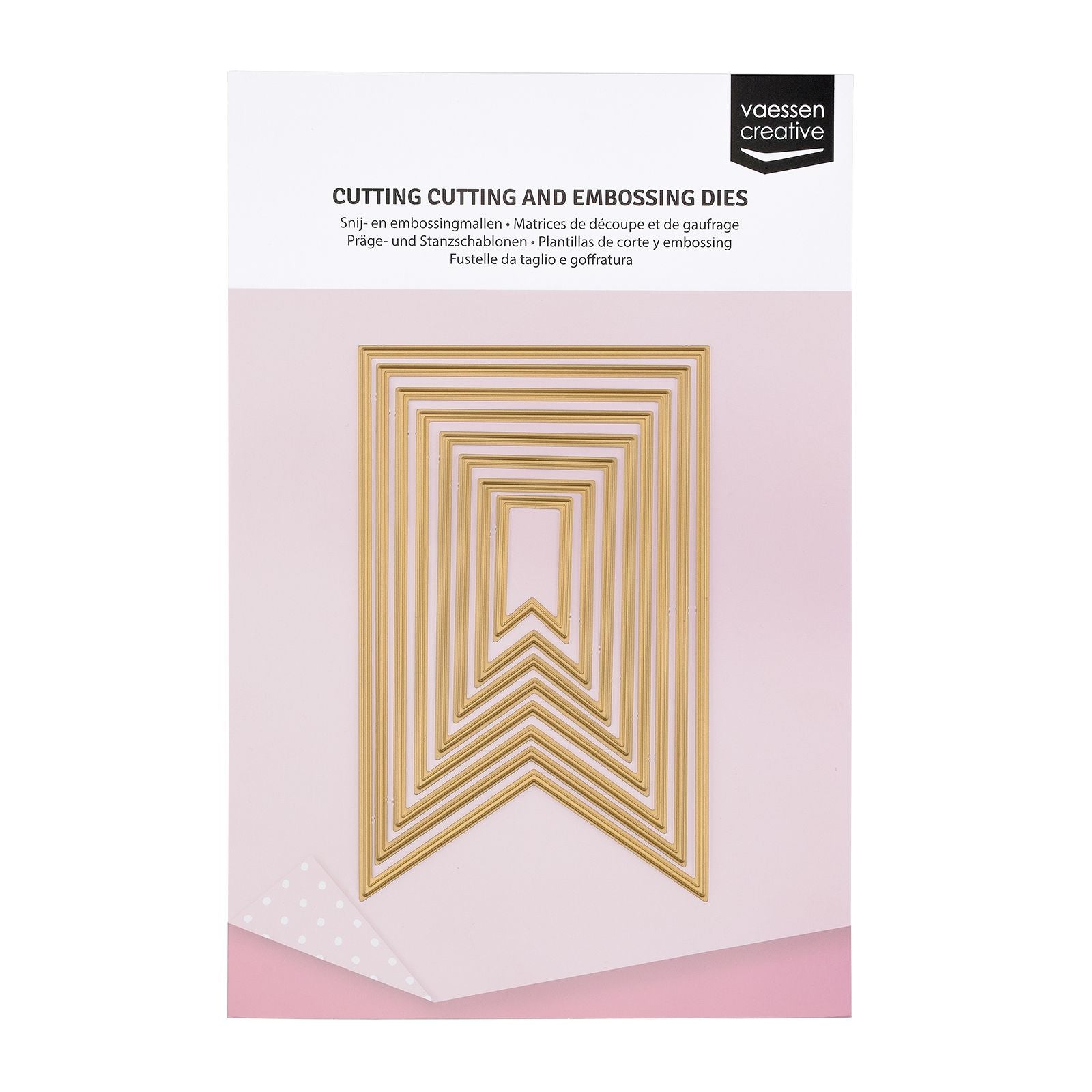 Vaessen creative • essentials matrices de découpe et de gaufrage bannière 8 pièces