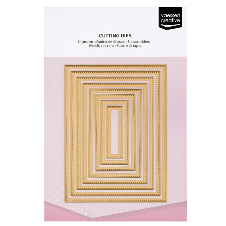 Vaessen creative • essentials matrices de découpe rectangle 8 pcs.