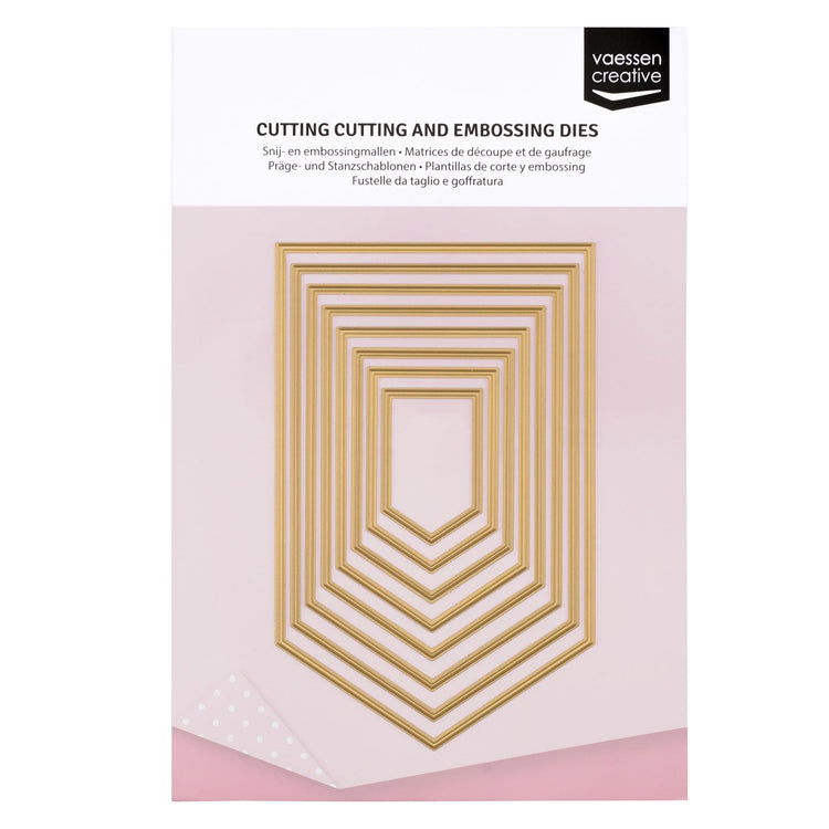 Vaessen creative • essentials matrices de découpe rectangle 8 pcs.