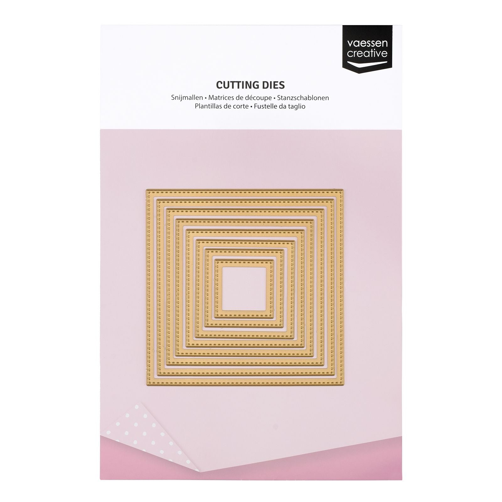 Vaessen creative • matrices de découpe essentials carré 8 pcs.