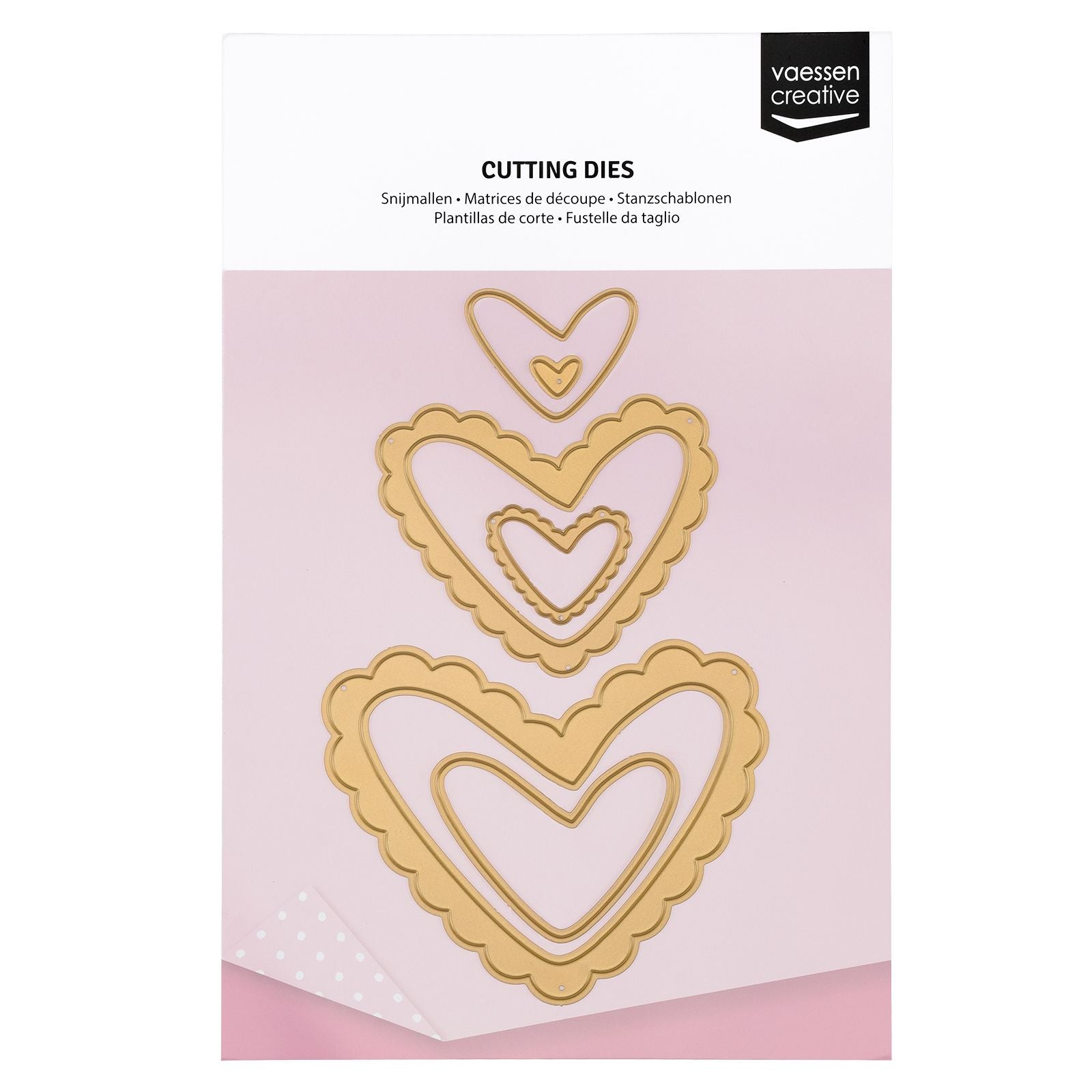 Vaessen creative • essentials matrices de découpe coeurs 6 pcs