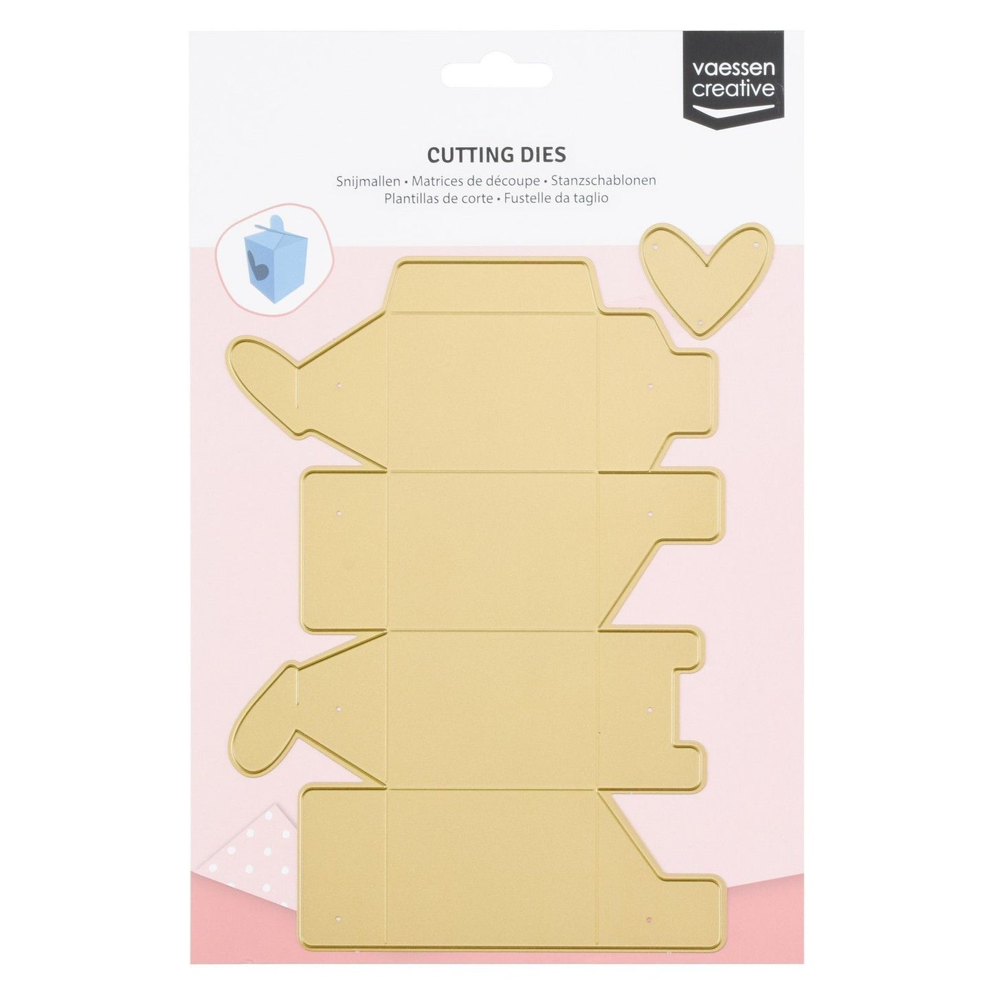 Vaessen creative • matrices de découpe et de gaufrage boîte avec coeur