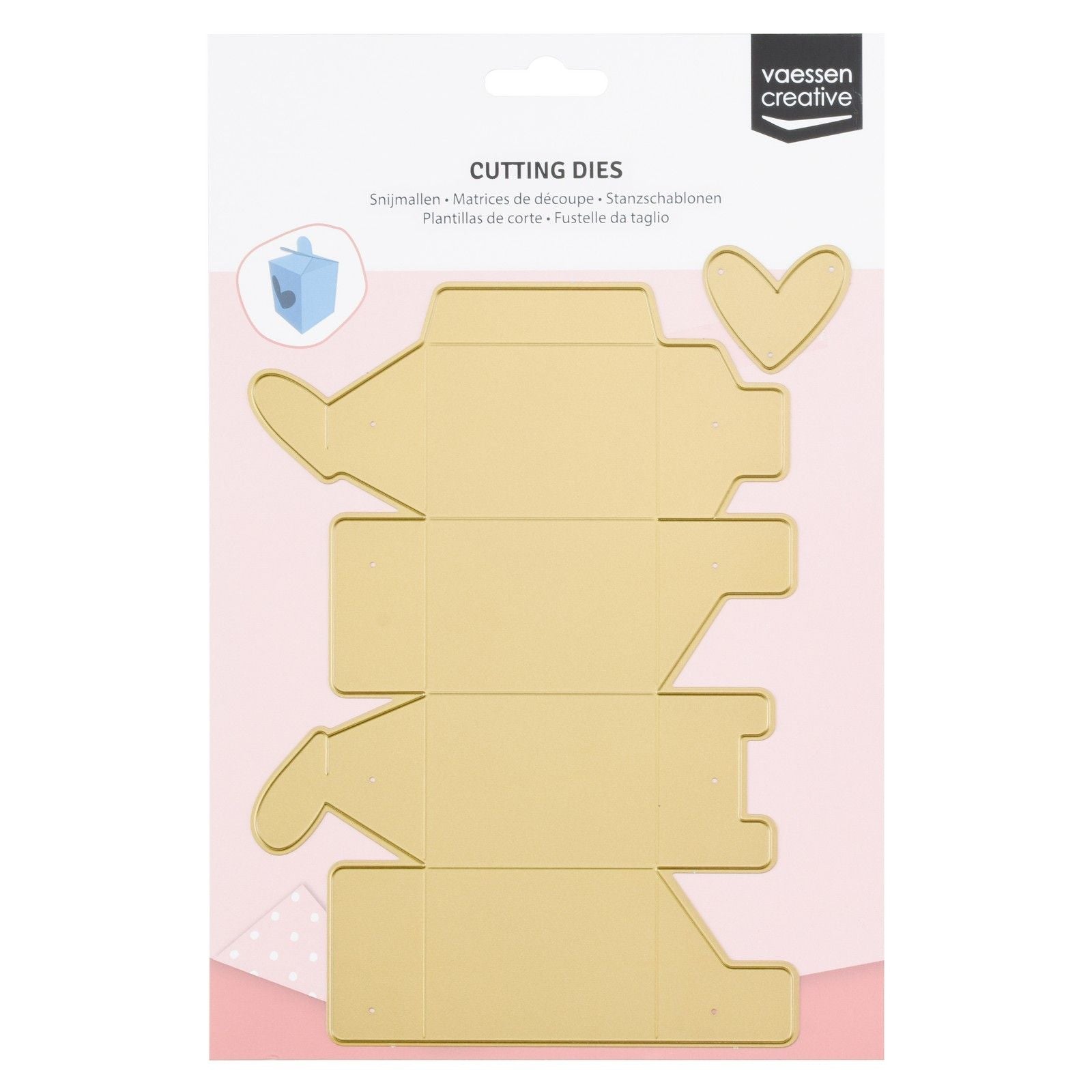 Vaessen creative • matrices de découpe et de gaufrage boîte avec coeur