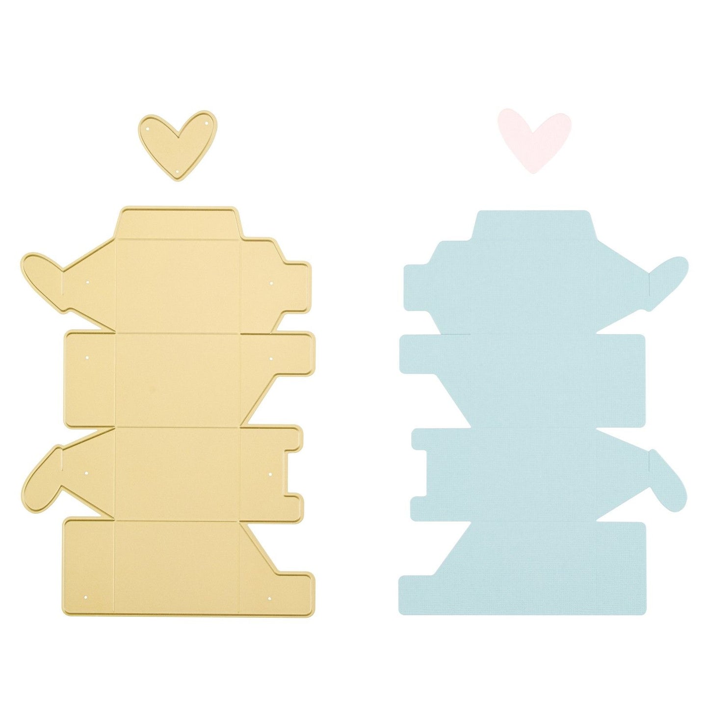 Vaessen creative • matrices de découpe et de gaufrage boîte avec coeur