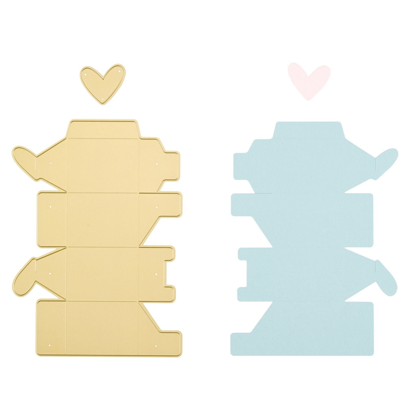 Vaessen creative • matrices de découpe et de gaufrage boîte avec coeur