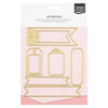 Vaessen creative • matrices de découpe et de gaufrage bannières tickets étiquettes 8 pcs.