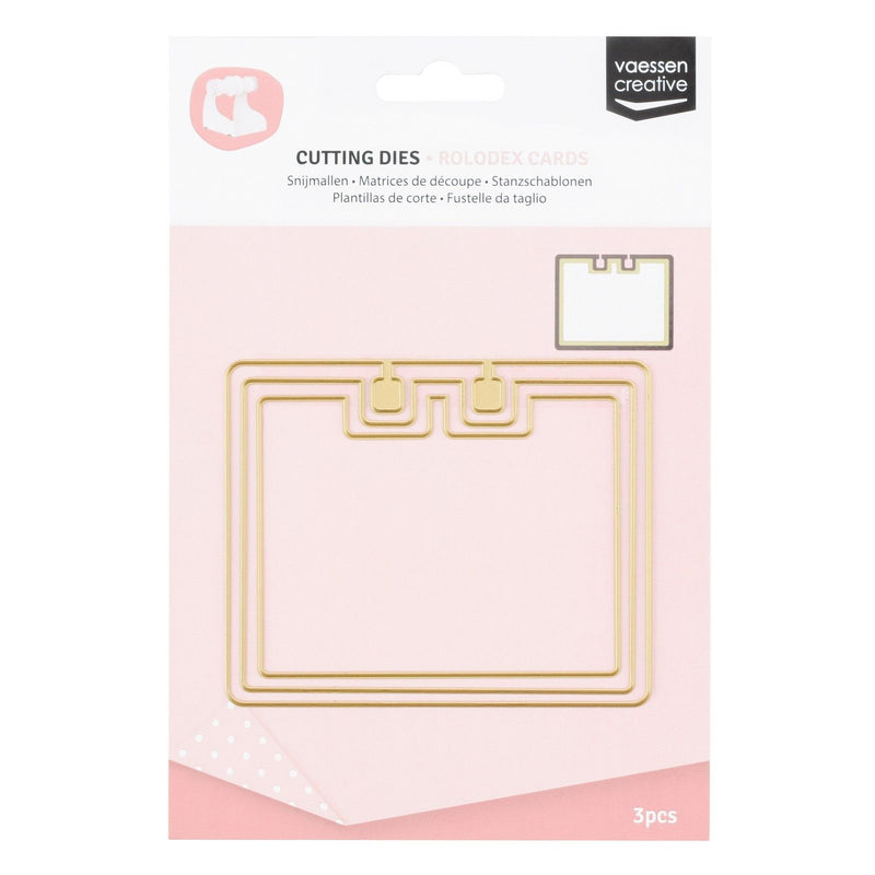 Vaessen creative • matrices de découpe rolodex rectangle arrondi 3 pcs.