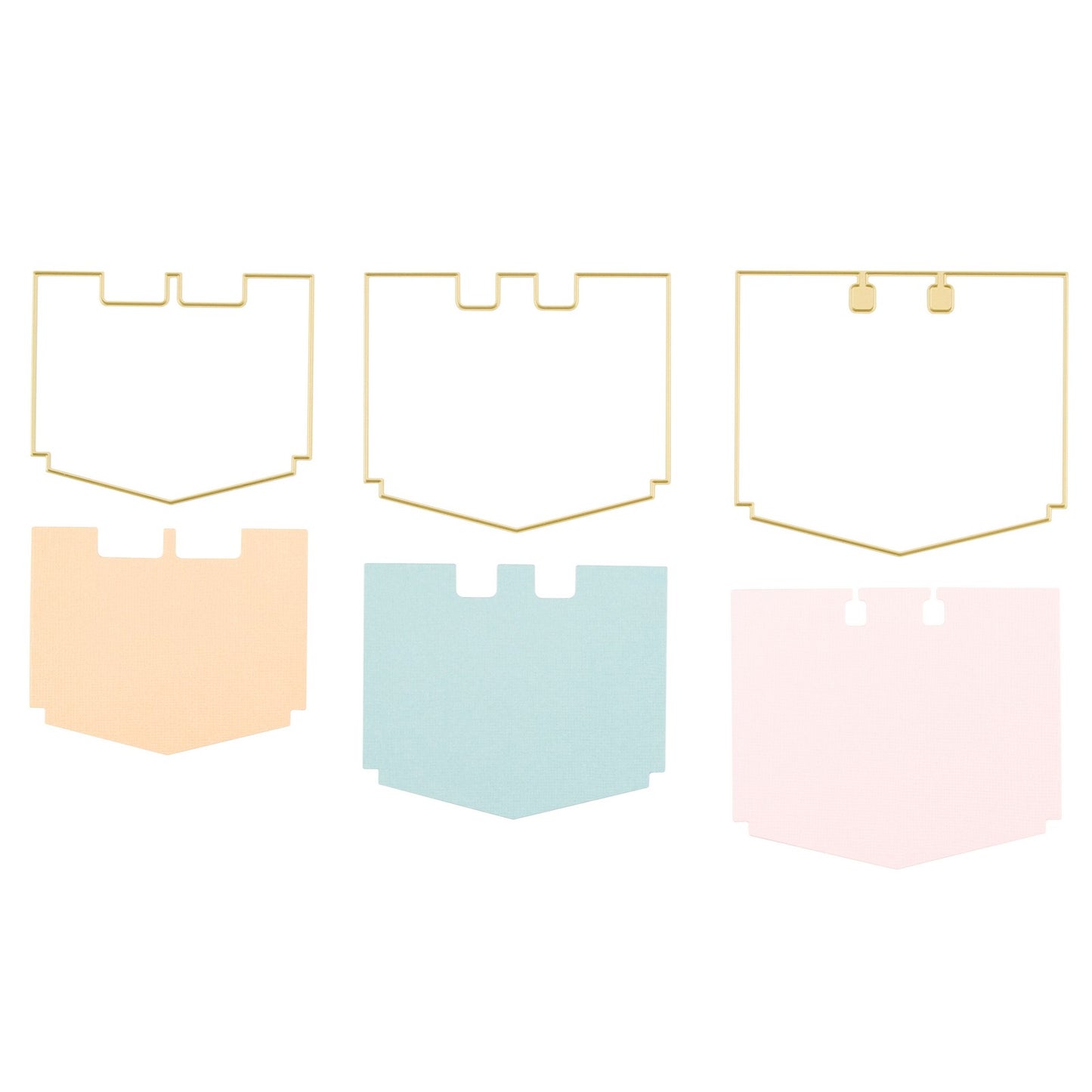 Vaessen creative • matrices de découpe rolodex angulaire 3 pcs.