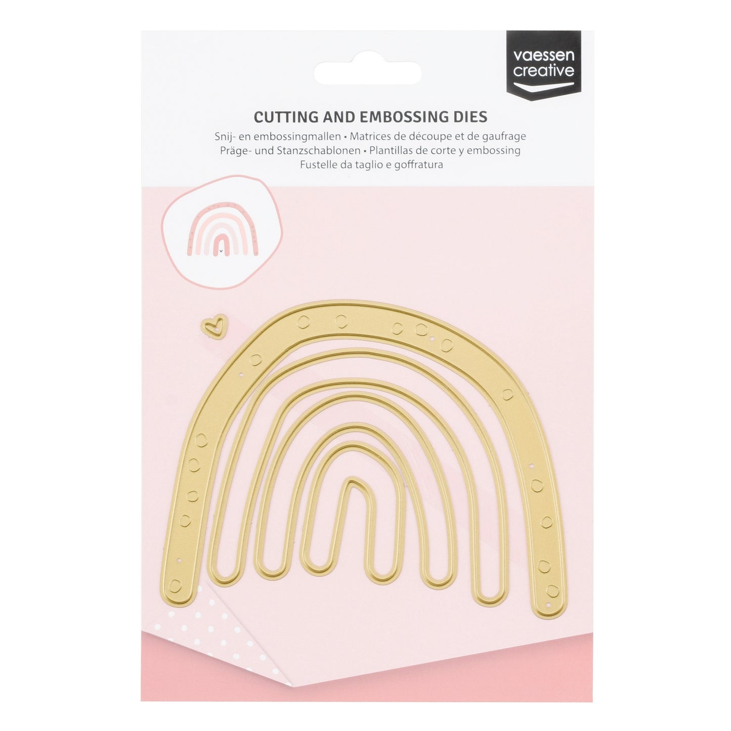 Vaessen creative • matrices de découpe et de gaufrage arc-en-ciel 5 pcs.