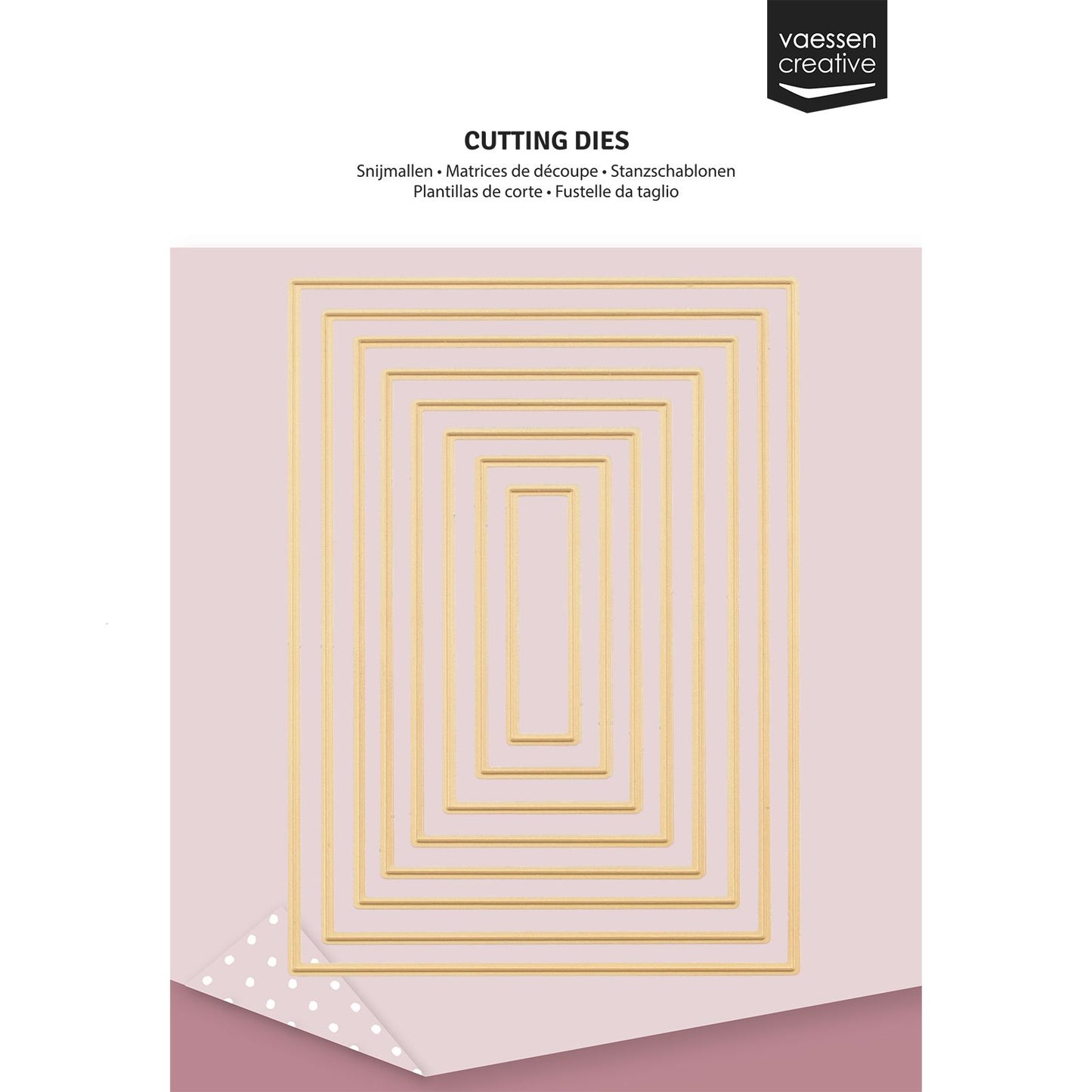Vaessen creative • matrices de découpe et de gaufrage rectangles 8 pcs.