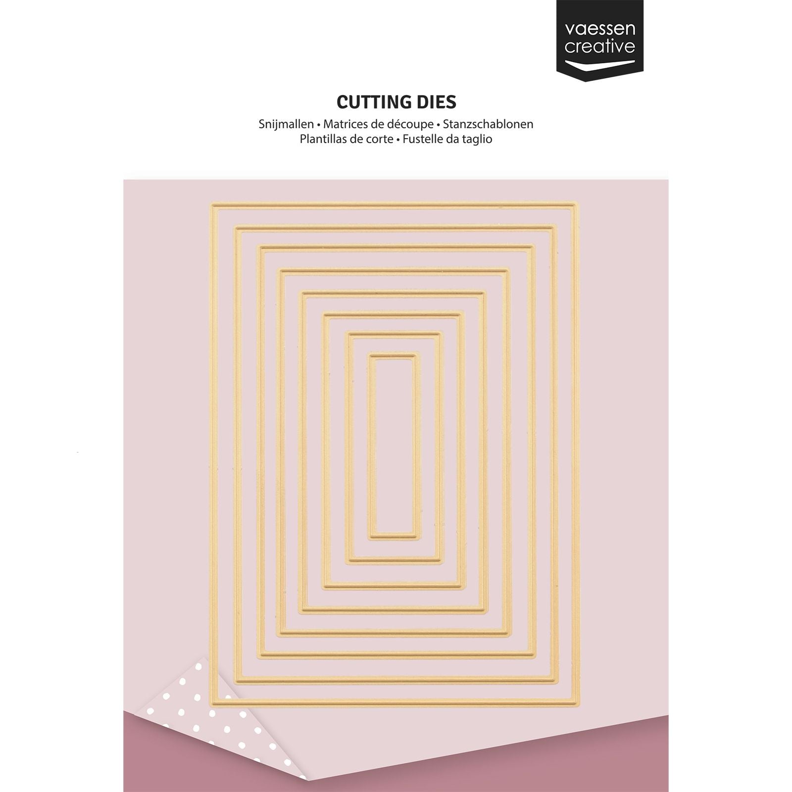 Vaessen creative • matrices de découpe et de gaufrage rectangles 8 pcs.