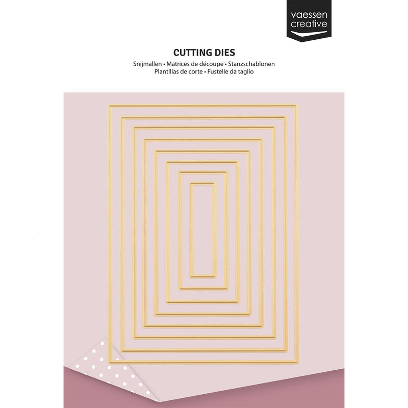 Vaessen creative • matrices de découpe et de gaufrage rectangles 8 pcs.