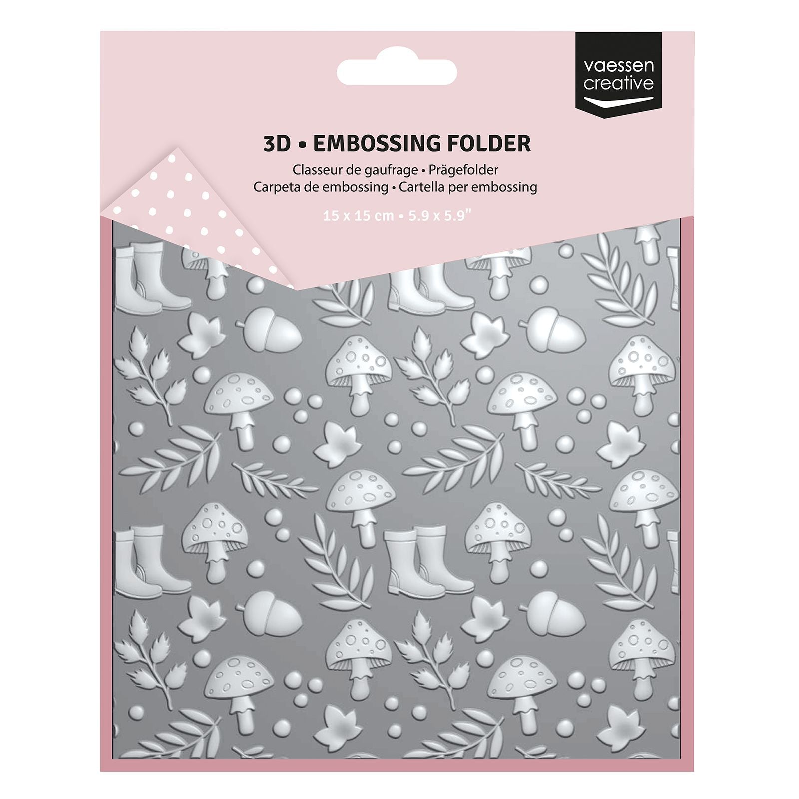 Vaessen creative • dossier de gaufrage chiffres d'automne 15x15cm 1er.