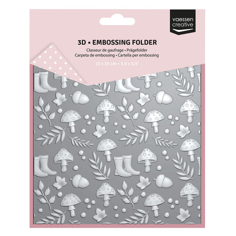 Vaessen creative • dossier de gaufrage chiffres d'automne 15x15cm 1er.