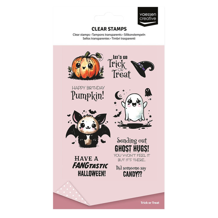 Vaessen creative • tampons transparents trick or Treat 9 pcs.