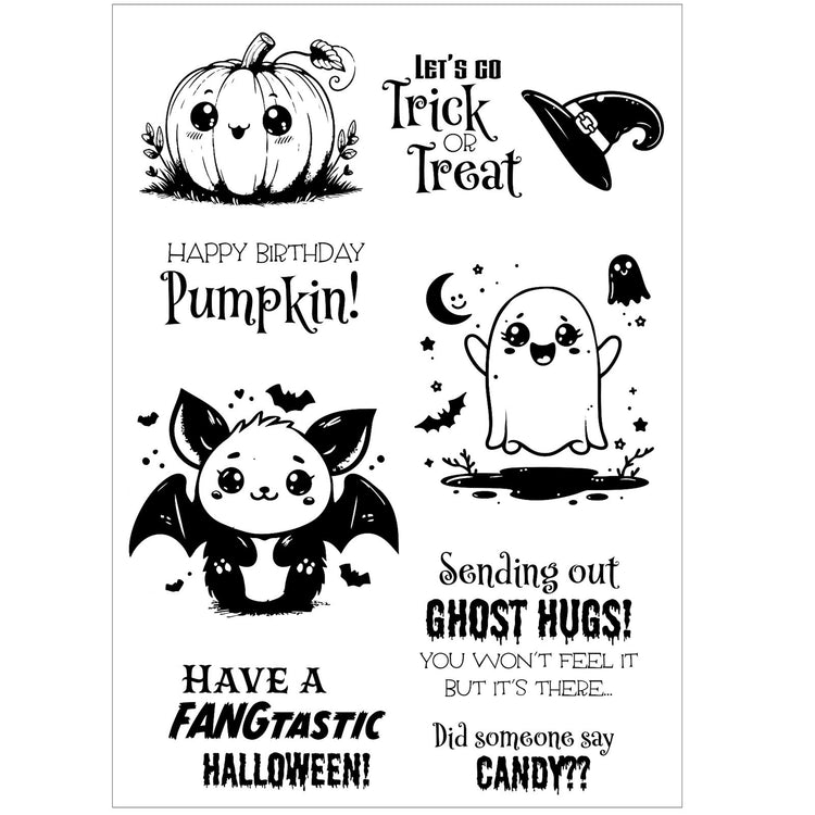 Vaessen creative • tampons transparents trick or Treat 9 pcs.