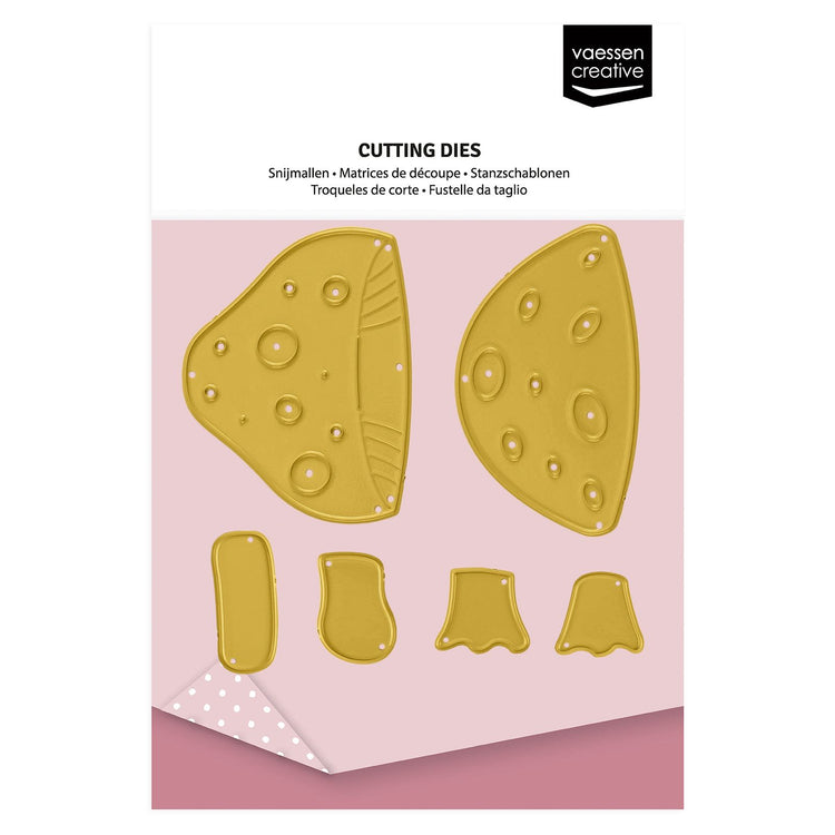 Vaessen creative • moules à découper pour faire un champignon 6 pcs.