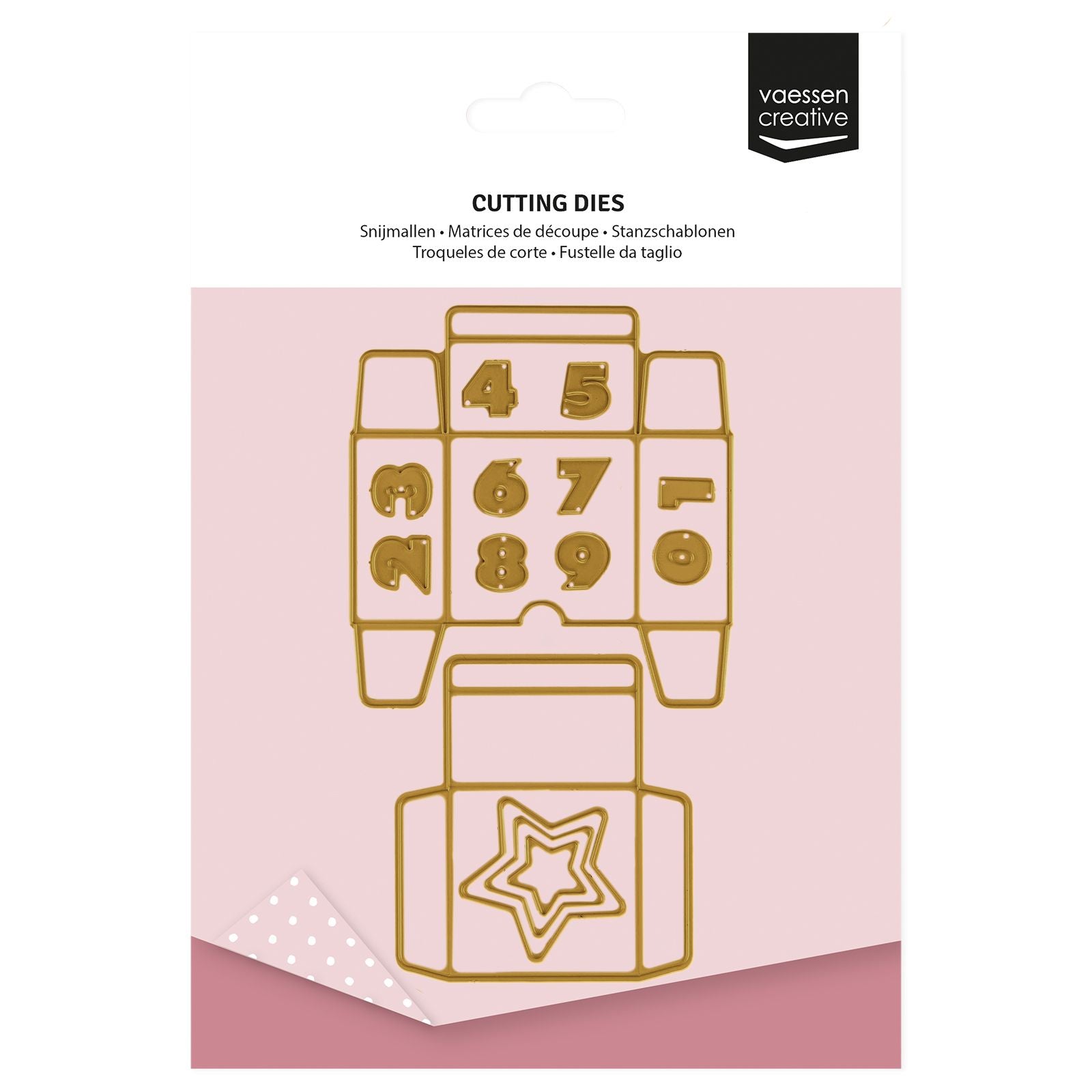 Vaessen creative • matrices de découpe calendrier de l'avent boîte 14 pcs.