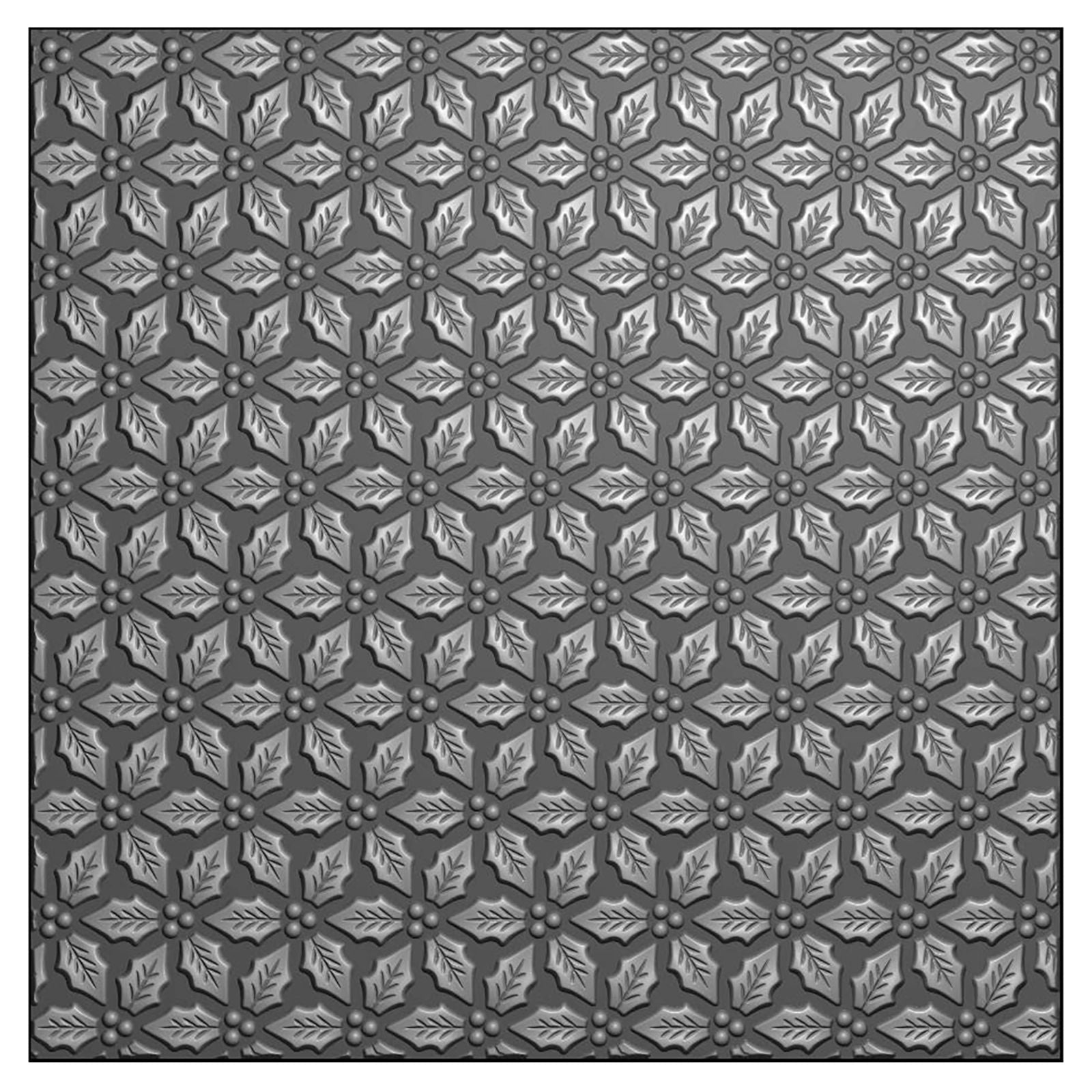 Vaessen creative • Dossier de gaufrage 3D feuilles de houx 15x15cm