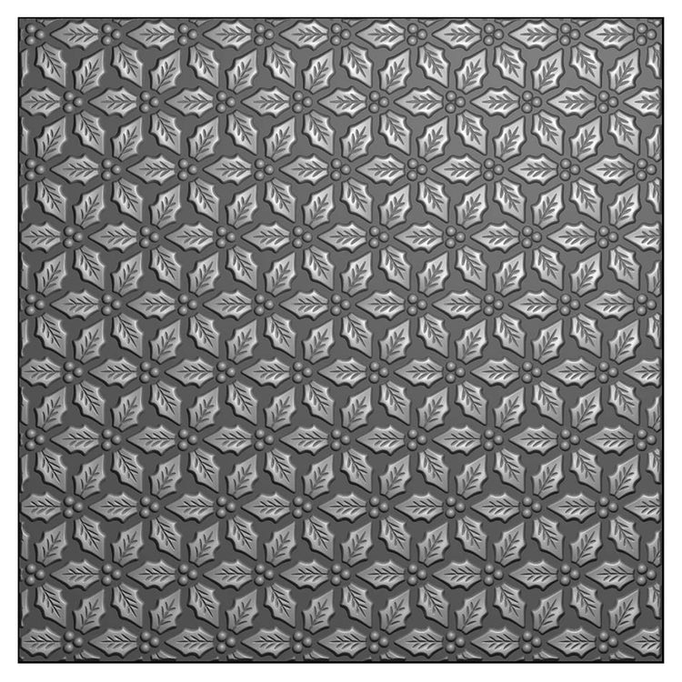 Vaessen creative • Dossier de gaufrage 3D feuilles de houx 15x15cm