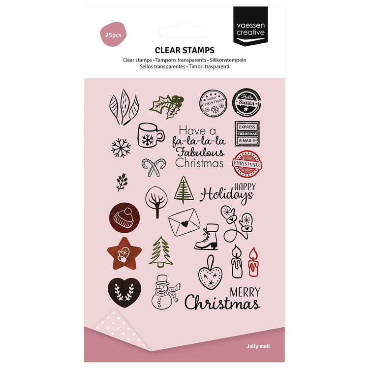 Vaessen creative • tampons transparents falala Noël 25 pcs.
