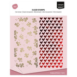 Vaessen creative • tampons transparents fond coeurs fleurs 2pcs. - afbeelding 1