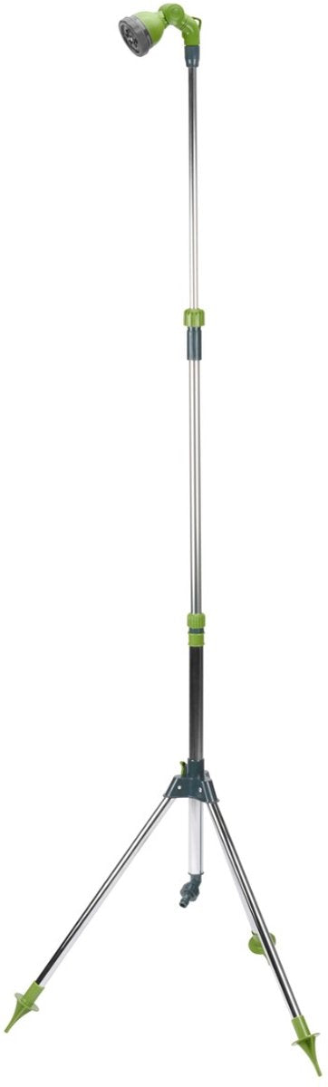 Douche de jardin Kinzo avec trépied - douche extérieure réglable jusqu'à 220 cm - 7 positions de jet