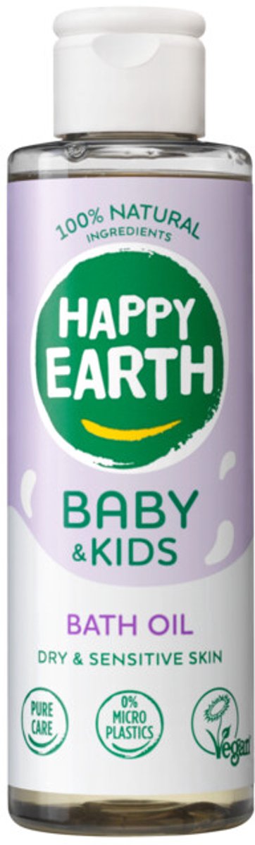 Huile de bain 100% naturelle Happy Earth Baby Kids 150 ml