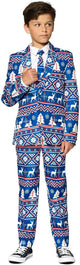 Suitmeister Noël bleu nordique - costume de Noël pour enfants - tenue de Noël - bleu - 8-10 ans - taille m