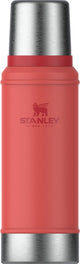 Bouteille thermos légendaire classique Stanley 750 ml - garde au chaud ou au froid pendant 20 heures - étanche - passe au lave-vaisselle - sans BPA - pour café, thé et plus - thermos en acier inoxydable - corail chaud