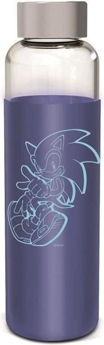 Bouteille Anders - stor - sonic - verre avec couvercle en silicone - réutilisable - 585 ml