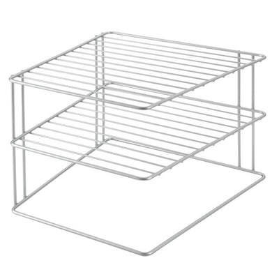 Metaltex Metaltex Space Line Plate Plaque 2 étages 25x25x19 cm argent