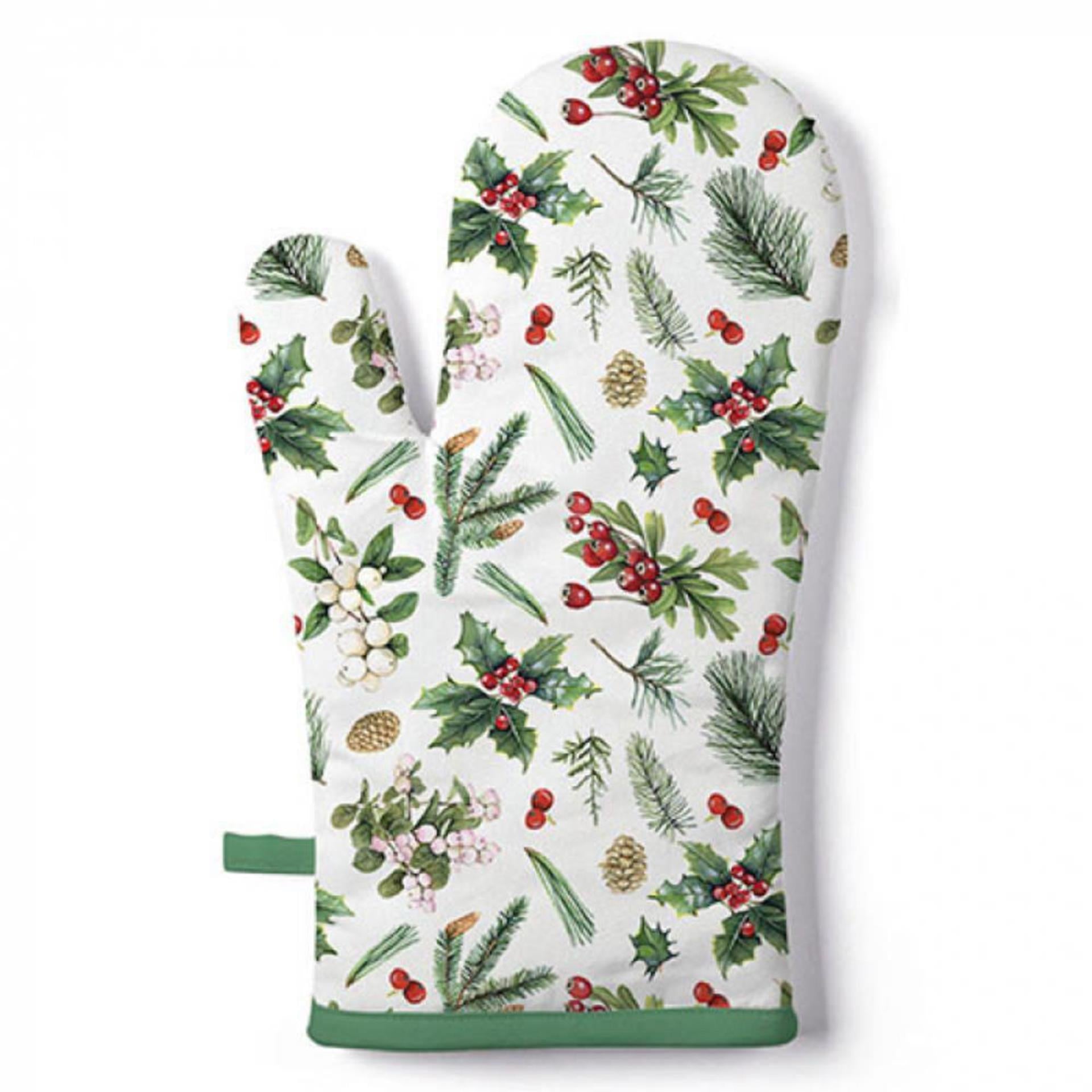 Gant de cuisine Ambiente verdure d'hiver blanc