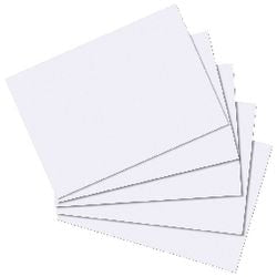 Abi fiches herlitz a7, 175 grammes, doublées blanches