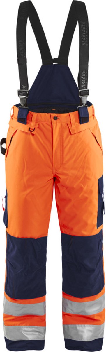 Blåkläder blaklader pantalon de travail d'hiver haute visibilité 1885-1977 - orange haute visibilité bleu marine - c46