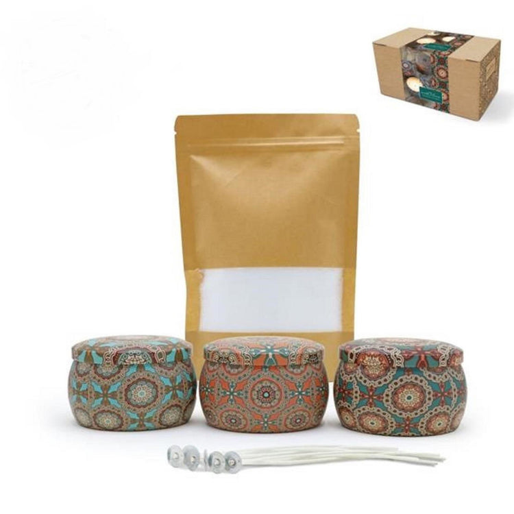 Idées 4 saisons avec amour coffret cadeau perles vertes et bougie