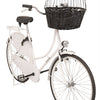 Trixie Willows Panier à vélo à l'avant noir avec oreiller et capot