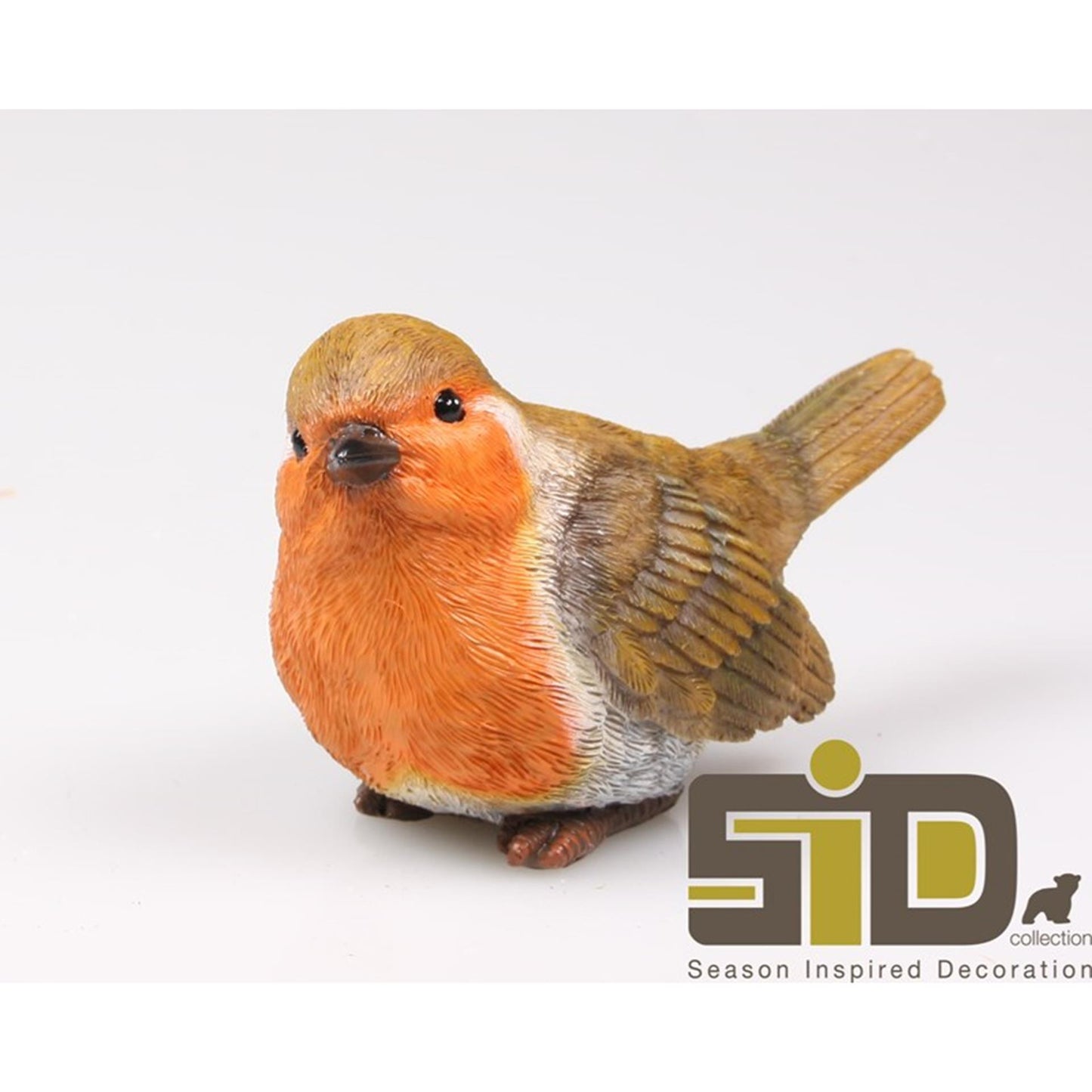 Statue de rouge-gorge oiseau décoration inspirée de la saison m 13,5x6,5x8cm