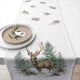 Ambiente chemin de table cerf d'hiver 40x150 cm blanc 100% coton