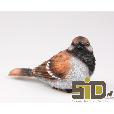 Statue de décoration inspirée de la saison oiseau moineau m 14,5x6,5x8,5cm