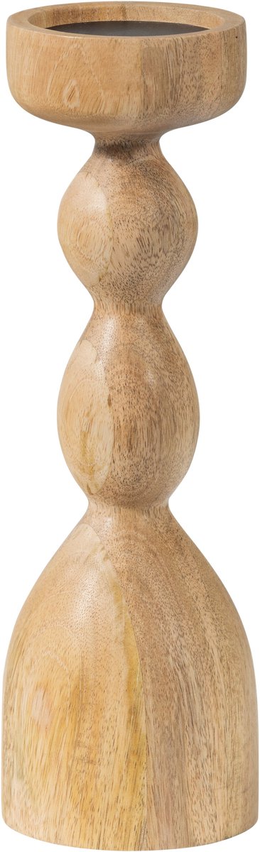 Bougeoir Woood Liske - bois de manguier - naturel - 35x11x11