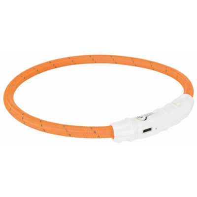 Collier de collier Trixie Colliers de lumière du collier USB TPU nylon orange