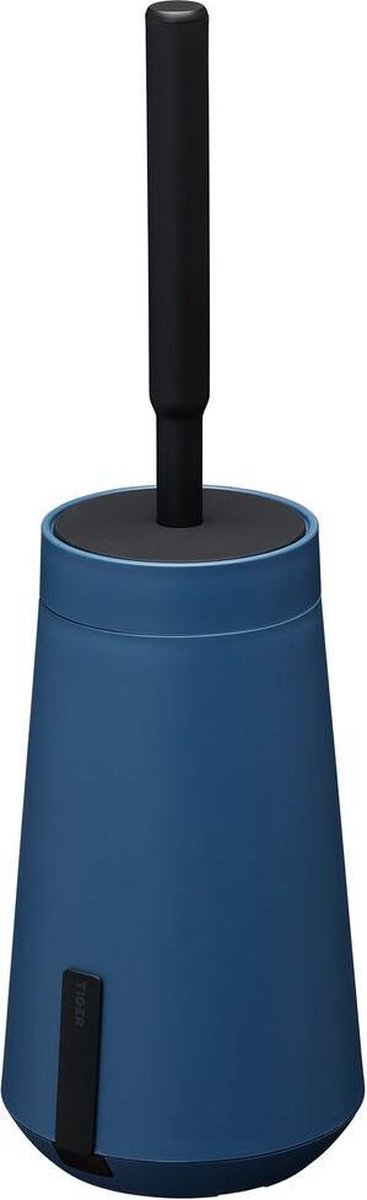 Tiger tess - brosse WC avec support - à poser ou à suspendre - ruban adhésif 3m - avec brosse swoop® flexible - bleu noir