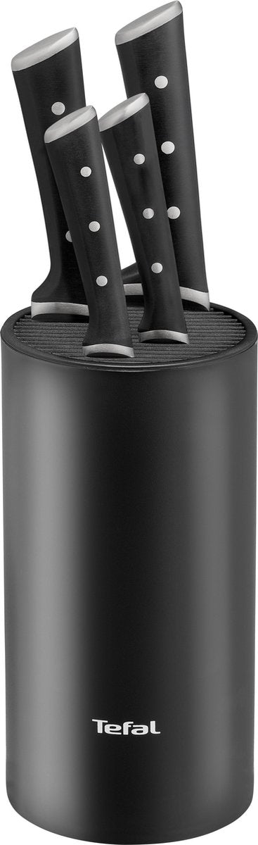 Ensemble de couteaux Tefal Ice Force - 5 pièces - avec bloc de couteaux - acier inoxydable - durable - précision