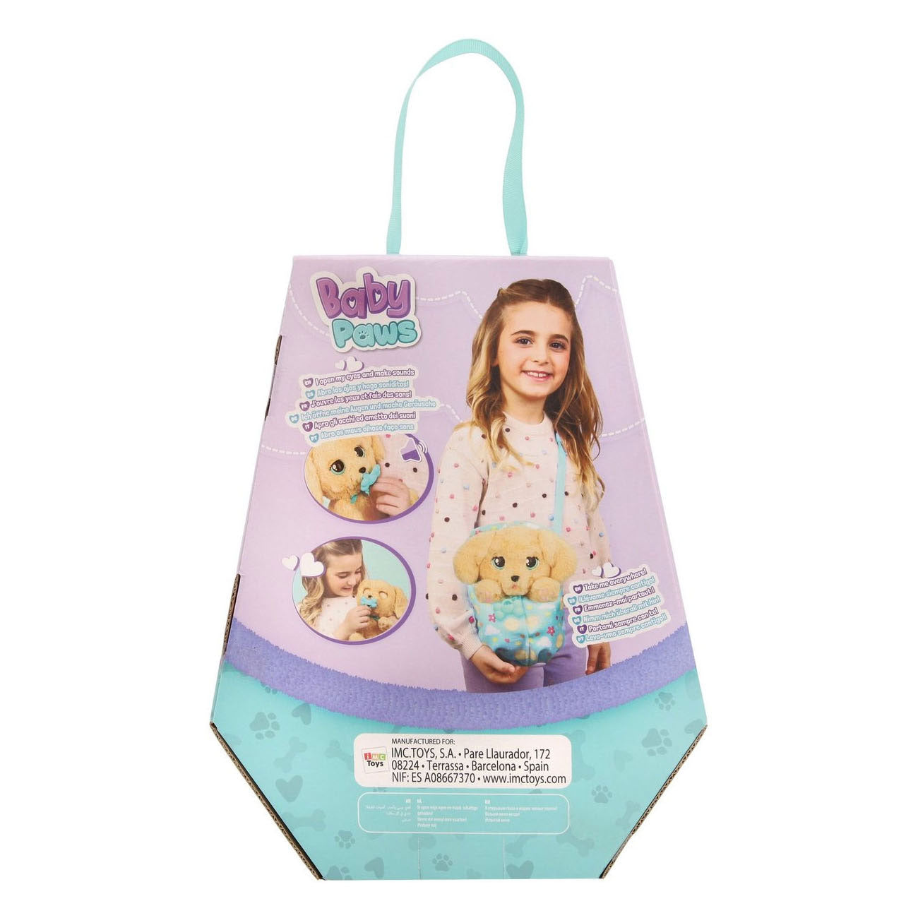 Peluche interactive pattes de bébé labrador