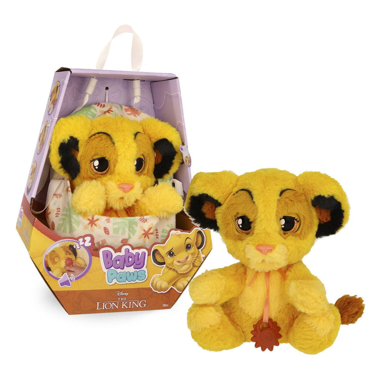 Spectron peluche interactive pattes de bébé simba - 20cm