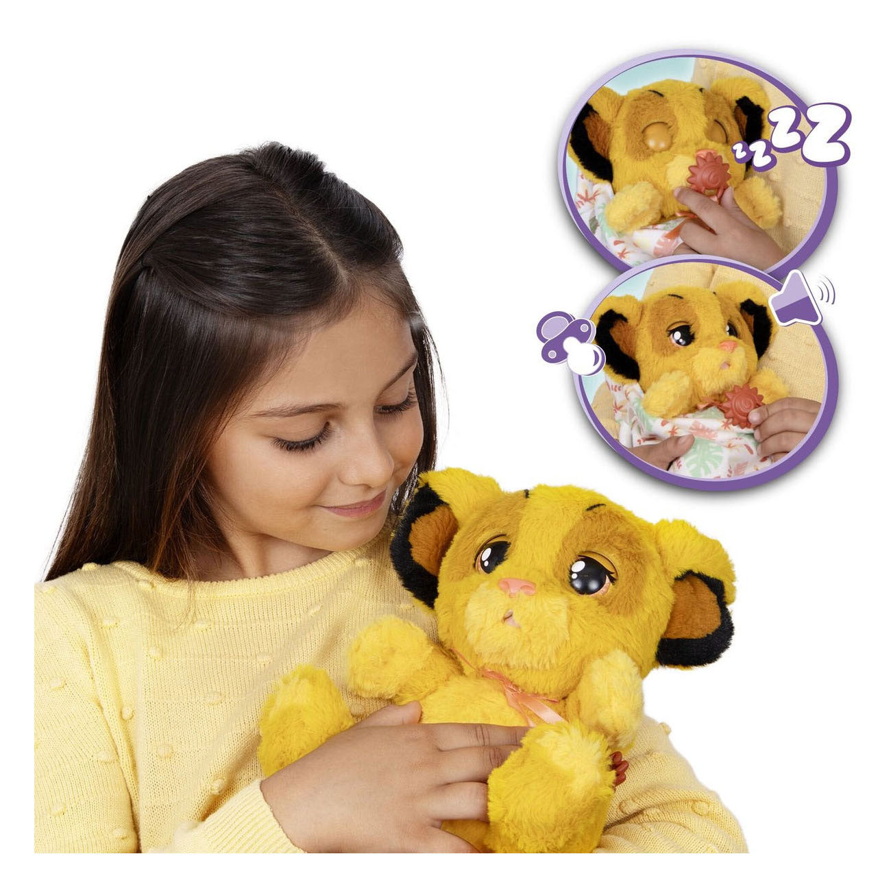 Spectron peluche interactive pattes de bébé simba - 20cm