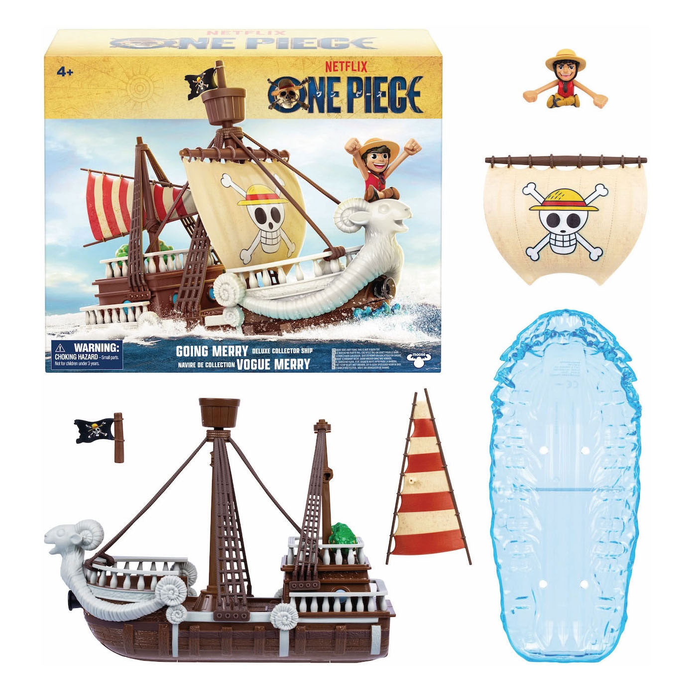 Moose Toys One Piece - Vaisseau Merry Deluxe Collector - Incl. figurine de jeu luffy