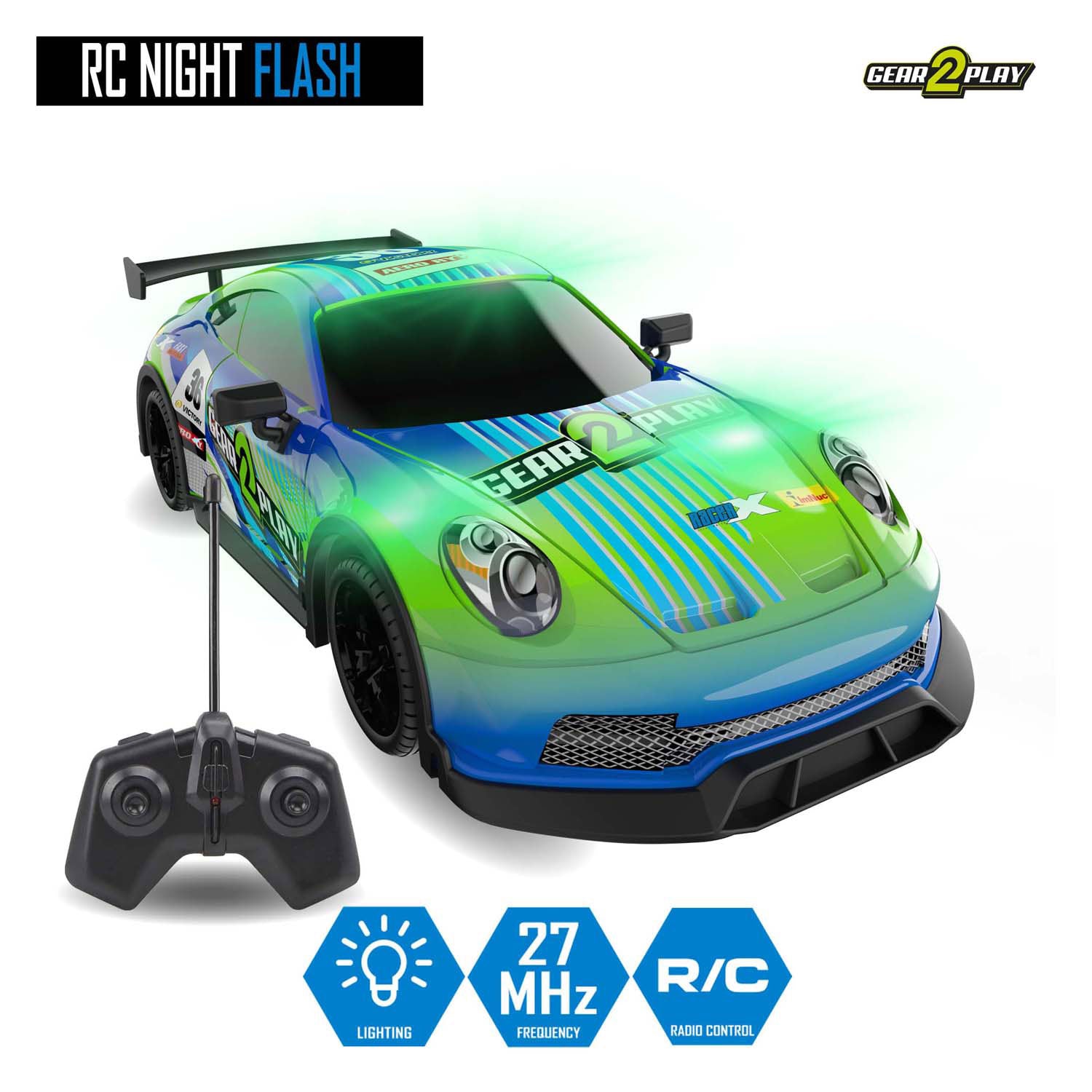 Gear2Play RC Night Flash Controlable Car Controlable