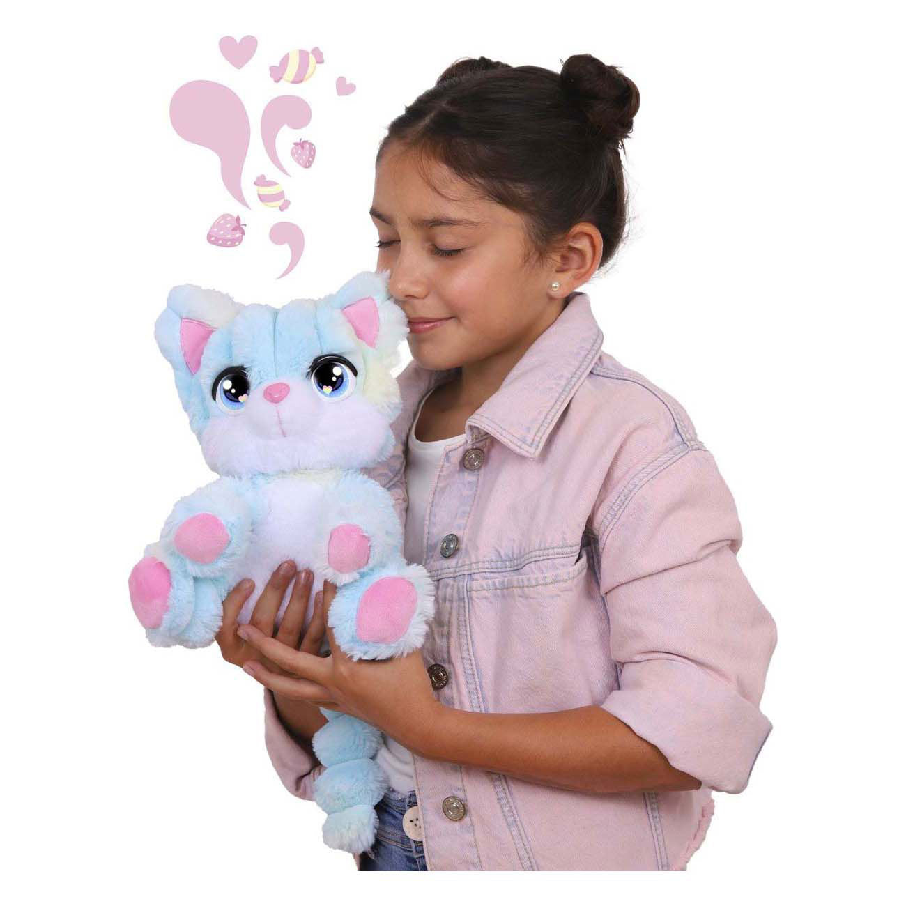 Spectron Cotton Cuties Kitty - câlin à barbe à papa parfumé, 30 cm